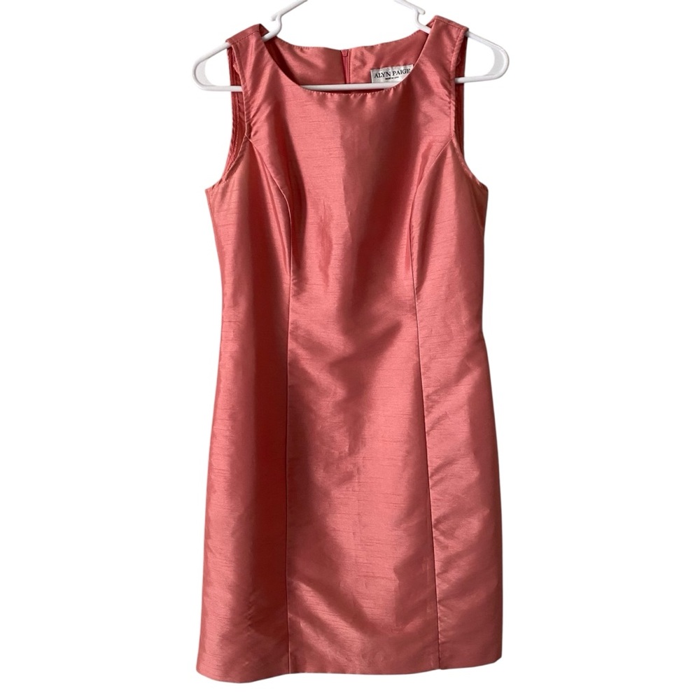 Vintage Alyn Paige Mini Dress Small Pink‎ Coral Sleeveless Coquette Twee Preppy